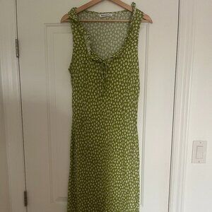 🌿 Reformation Midi Dress – Size 10 – Green Floral